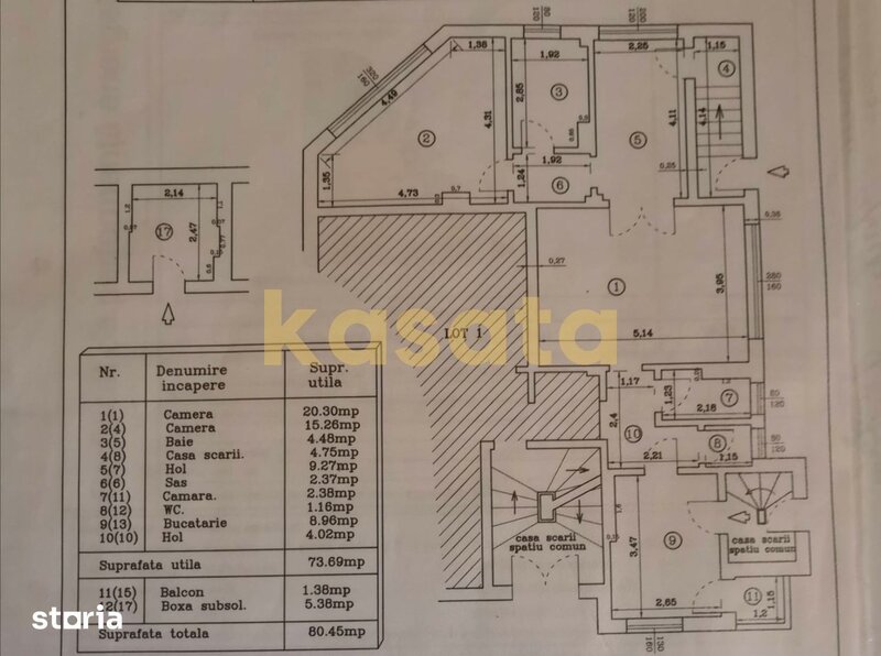 Popa Nan apart 2 camere 80mp  in vila lux renovat fara risc   boxa